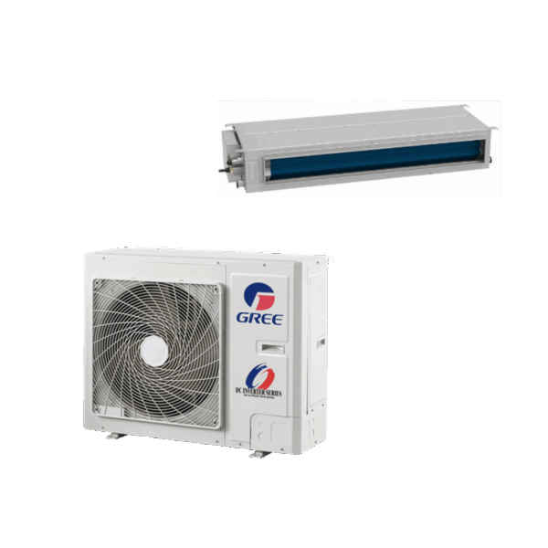 GREE, klima uređaj komplet U-MATCH kanalna, GUD125W1/NhA-S/GUD125PHS1/A-S